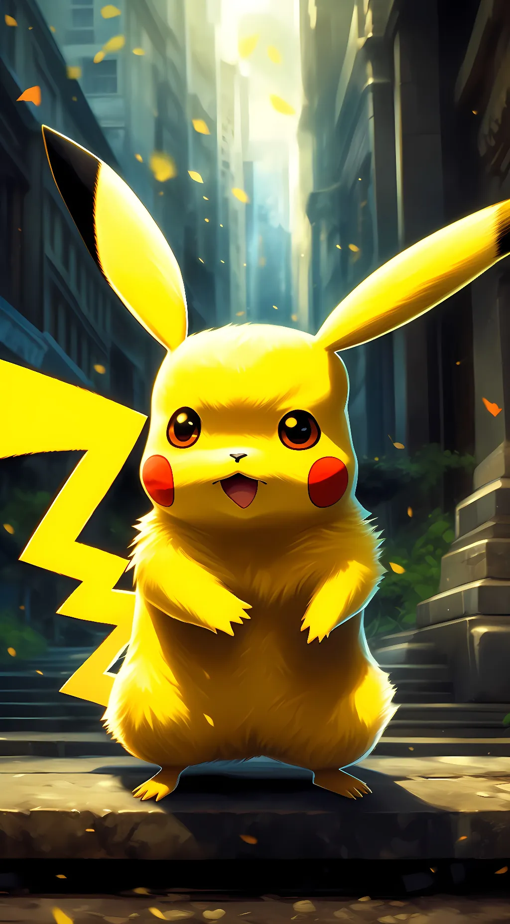 ai character: Pikachu  background