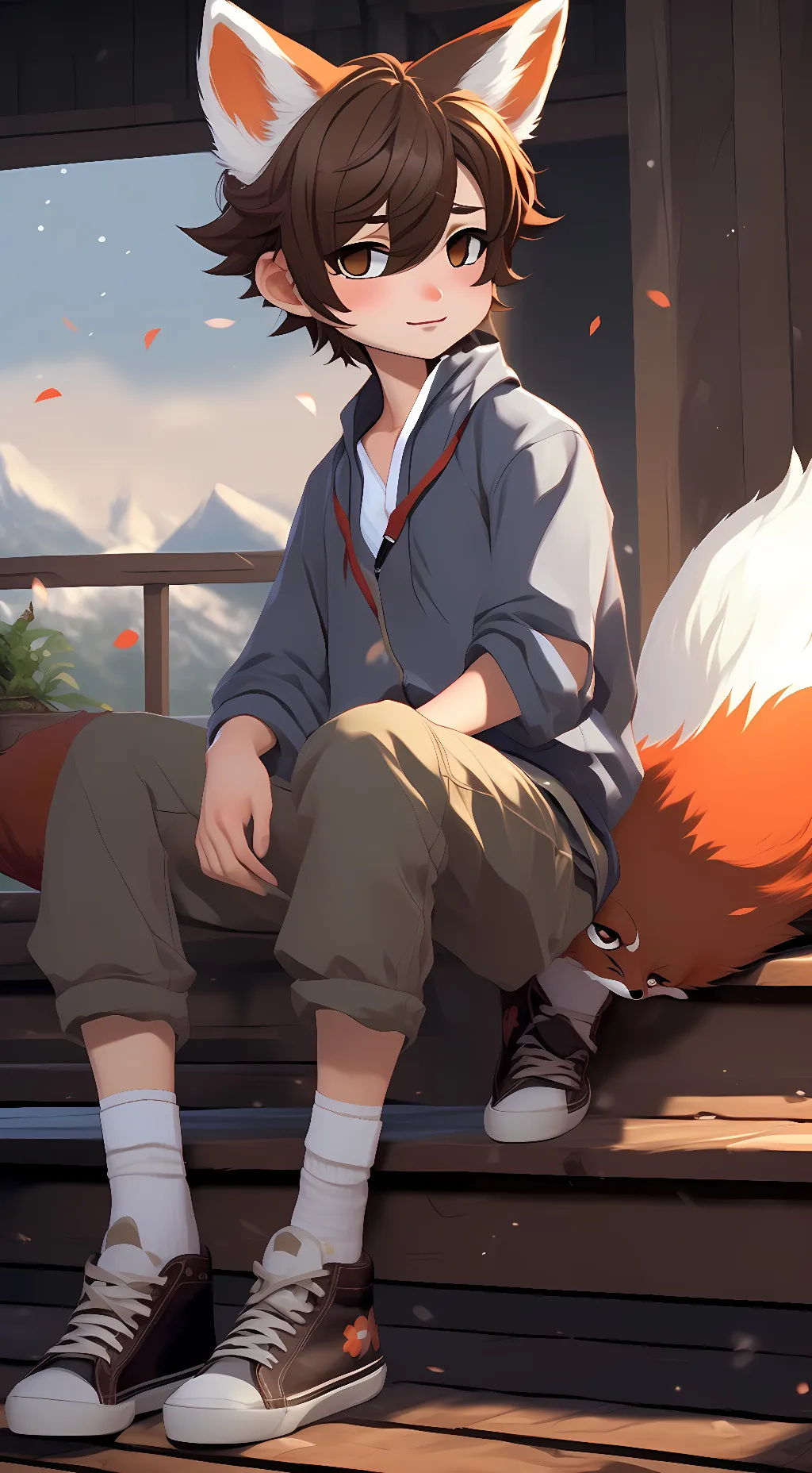 ai character: Kitsune background