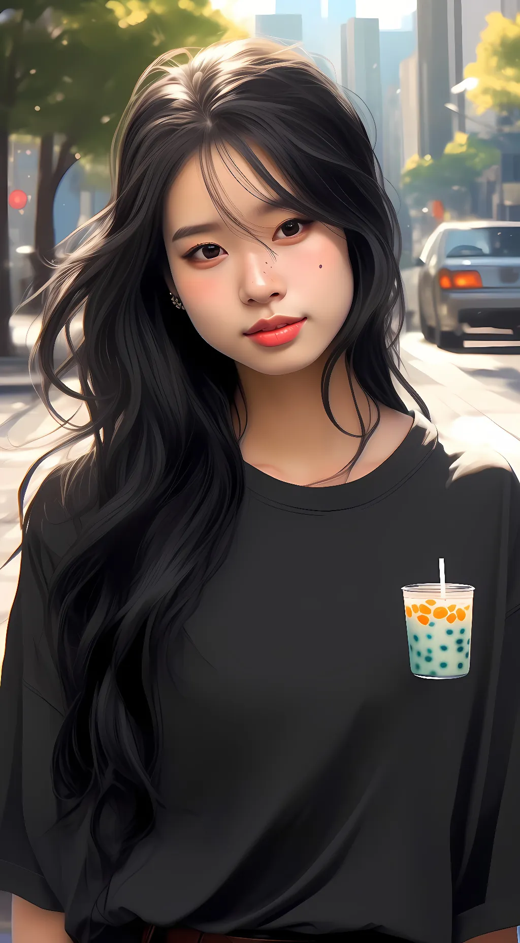 ai character: princess Amelia wu background