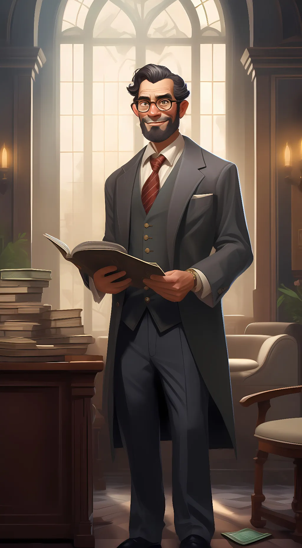 ai character: Adrian Quinlan background