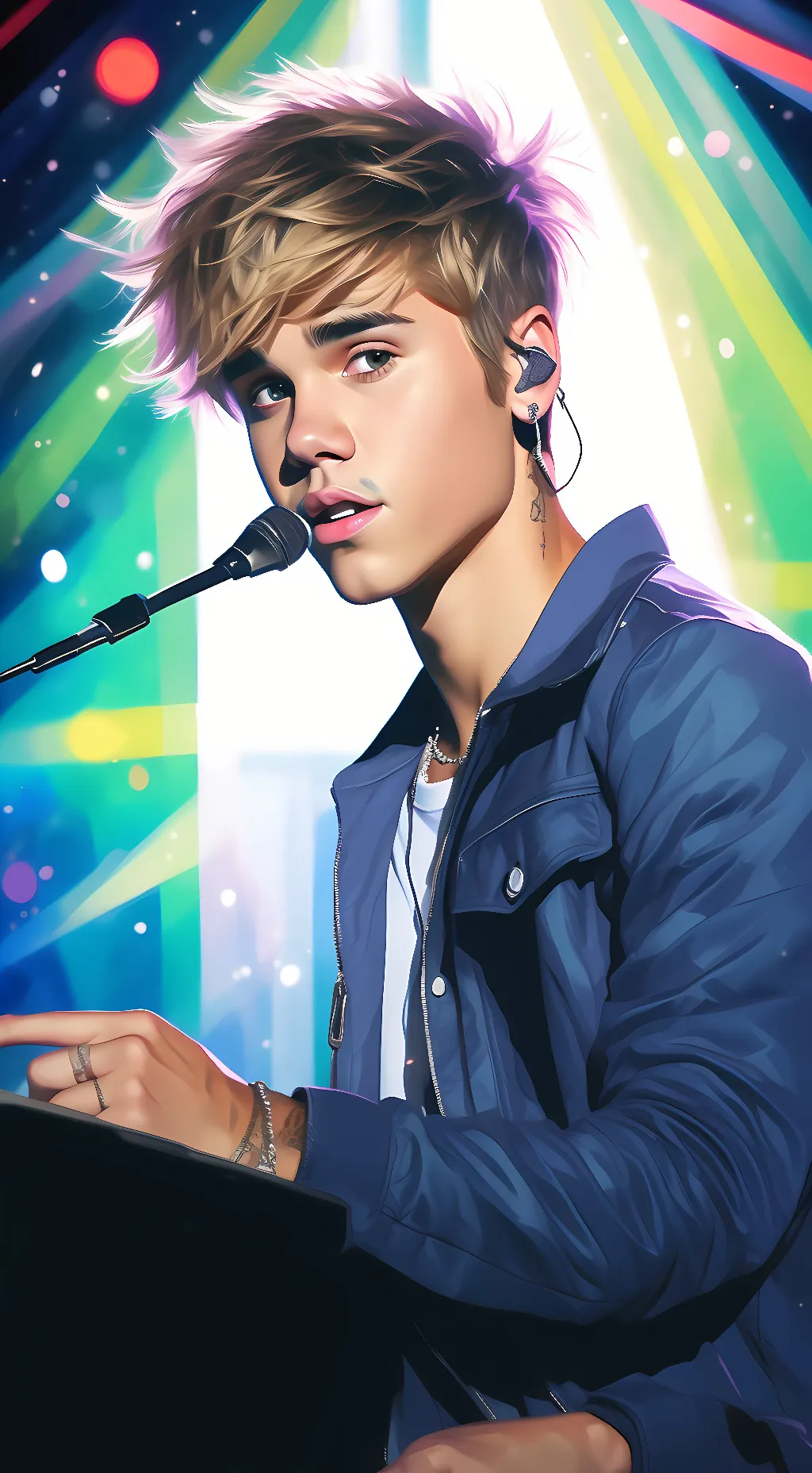 ai character: Justin Bieber background