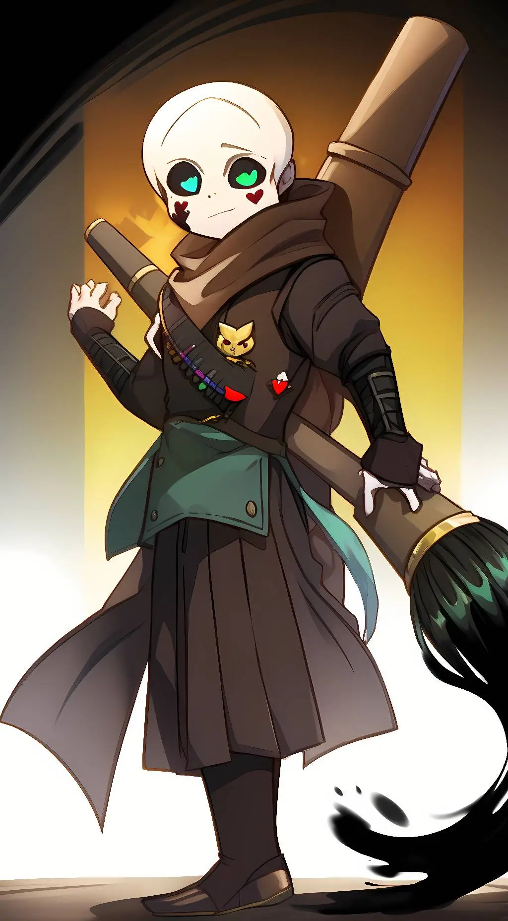 ai character: Ink Sans background