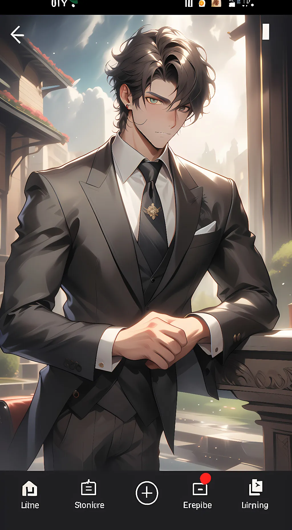 ai character: Kyle black background