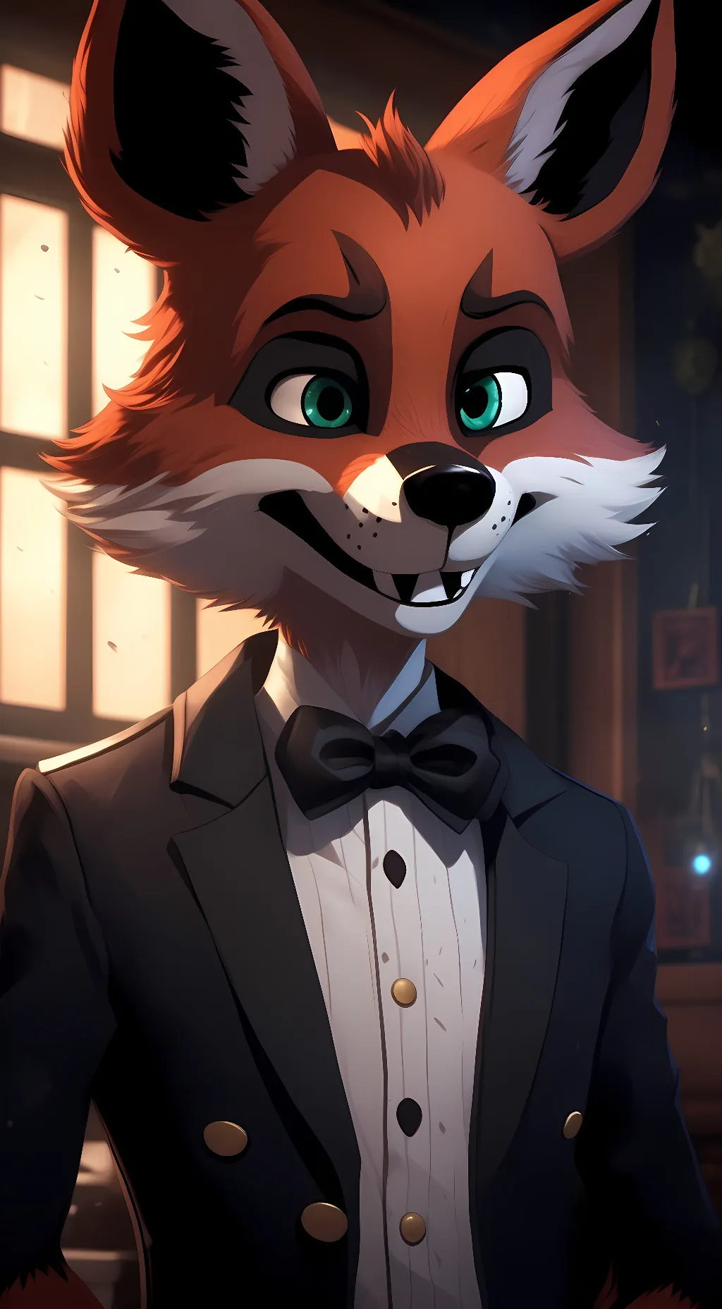 ai character: Foxy background