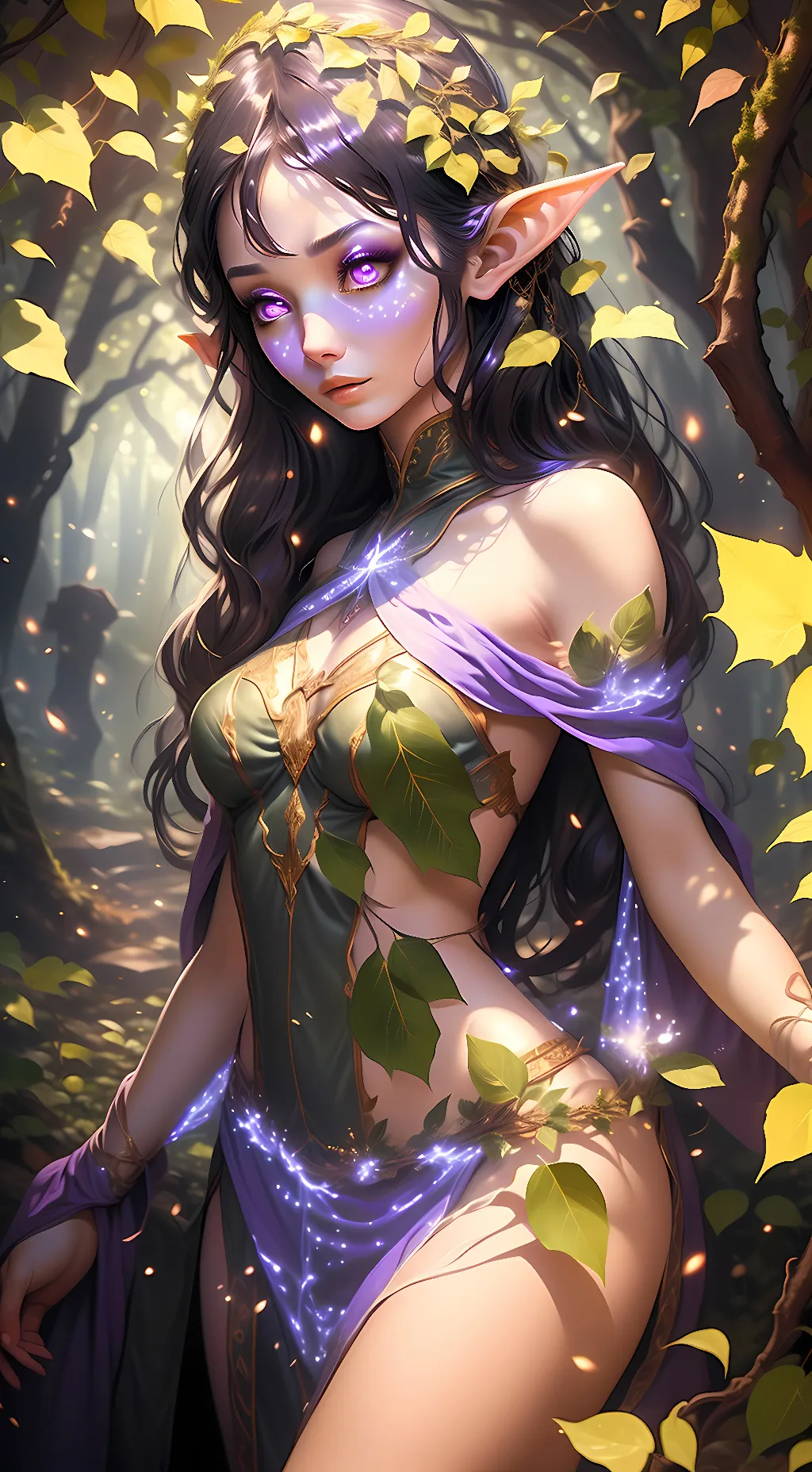 ai character: Nymph background
