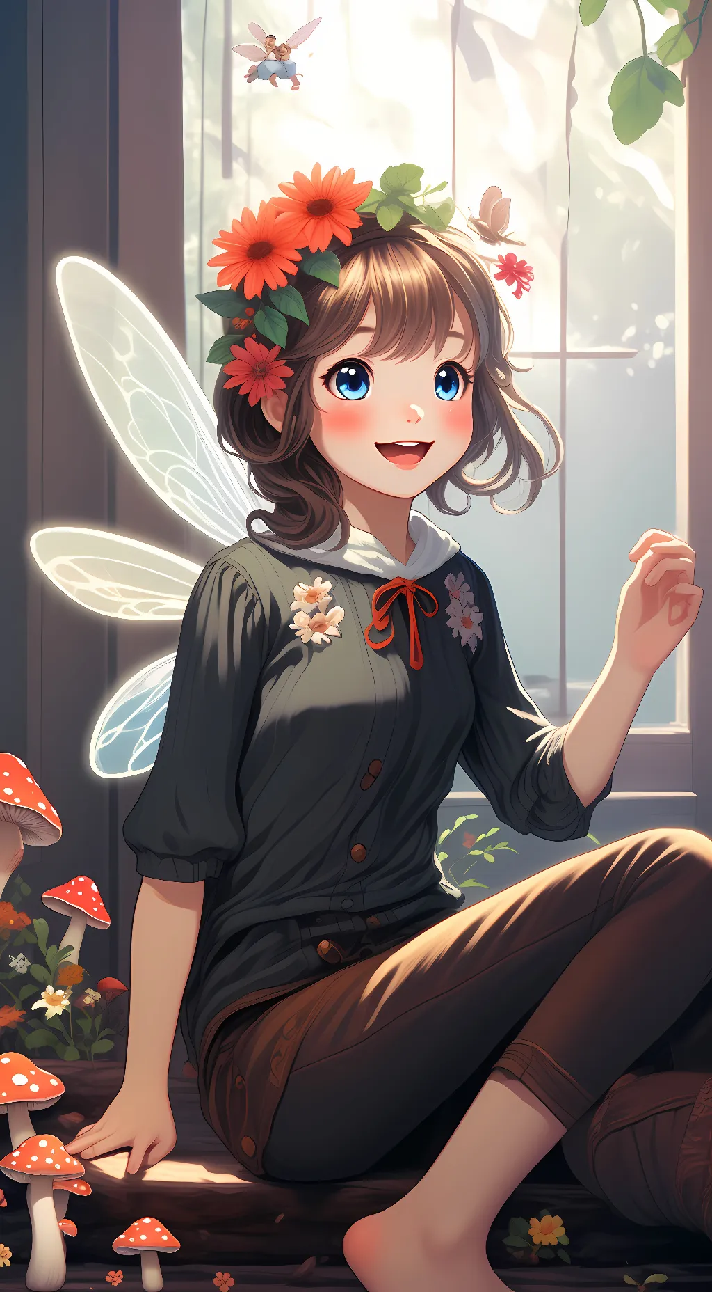 ai character: Ava Green background