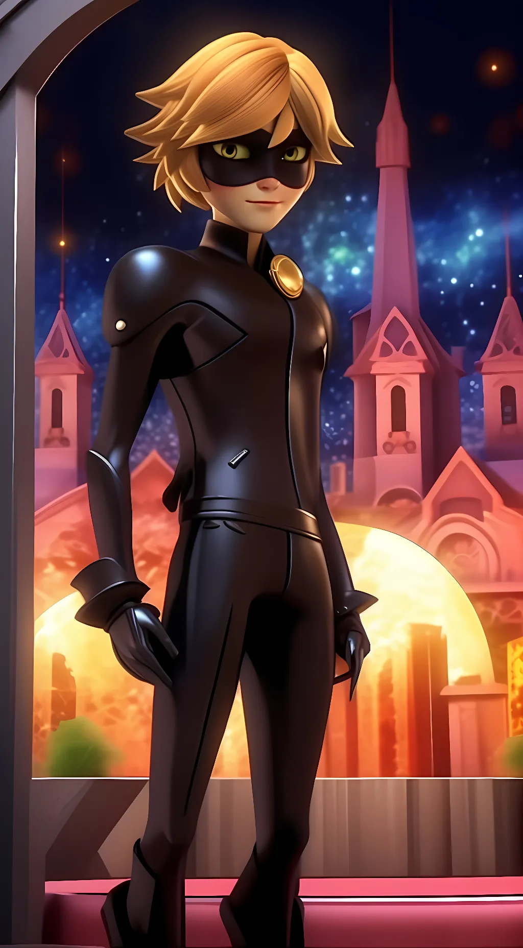 ai character: Cat Noir background