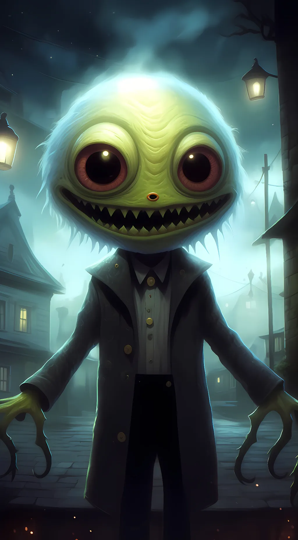 ai character: Smiley background