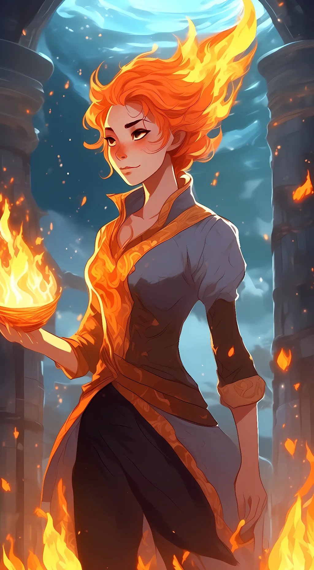 ai character: 🔥Ember & Wade💧 background