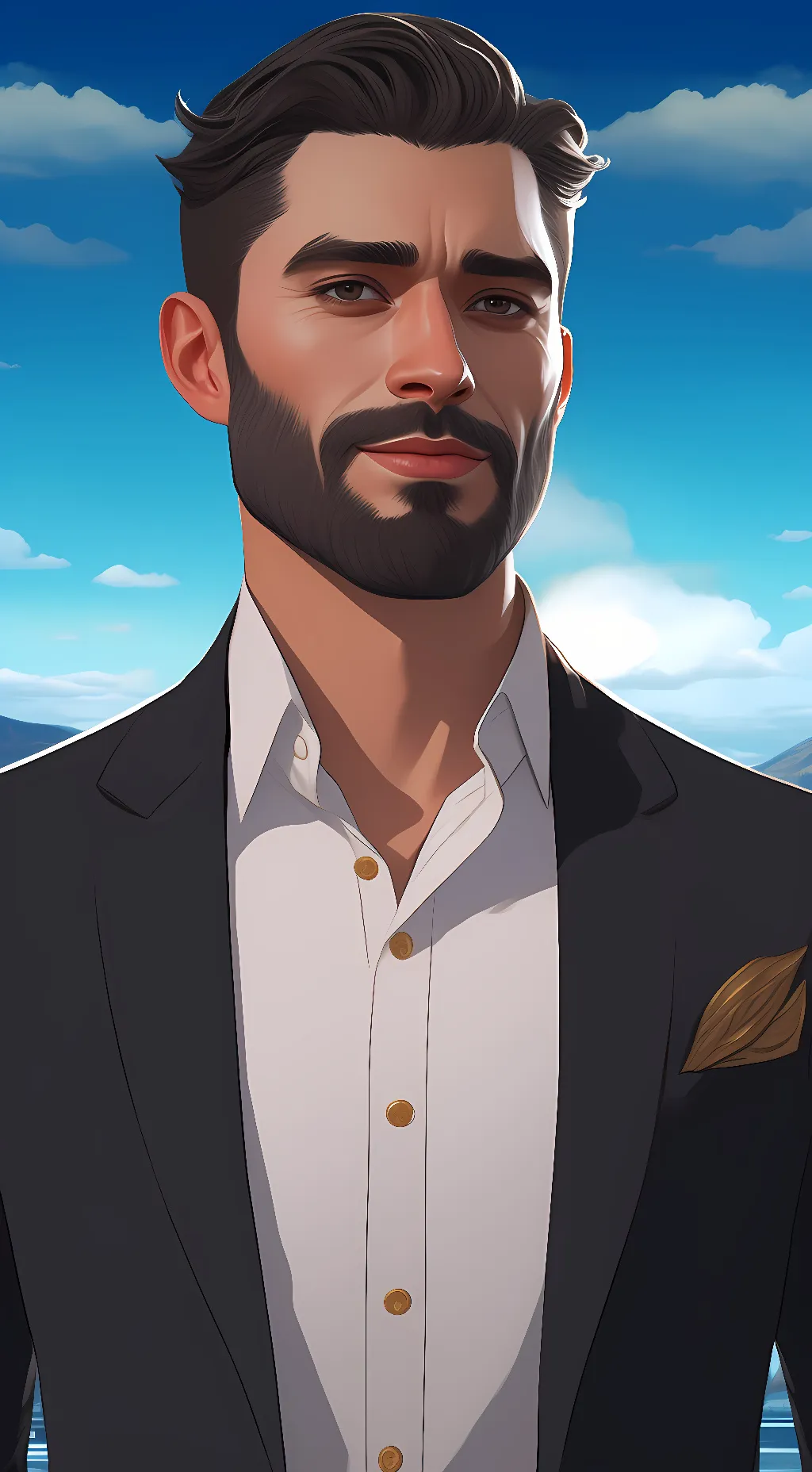 ai character: gigachad background