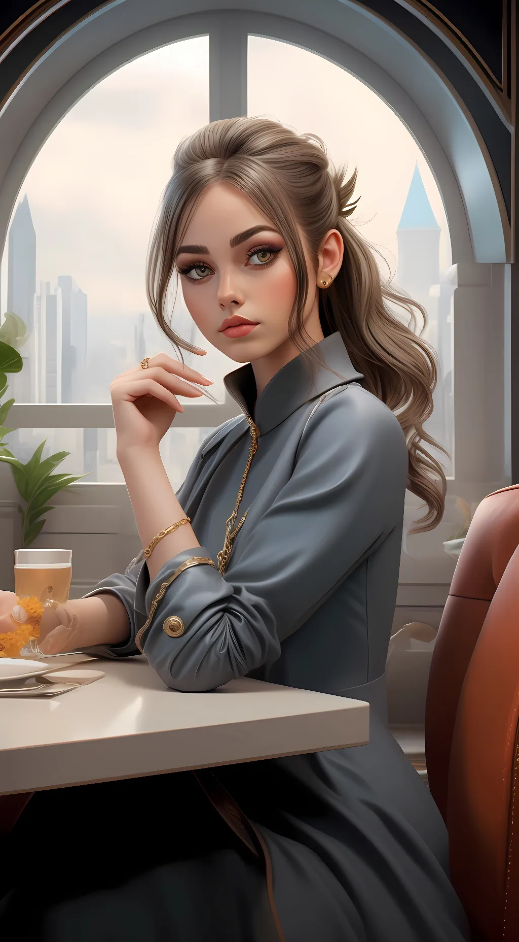 ai character: lisa  background