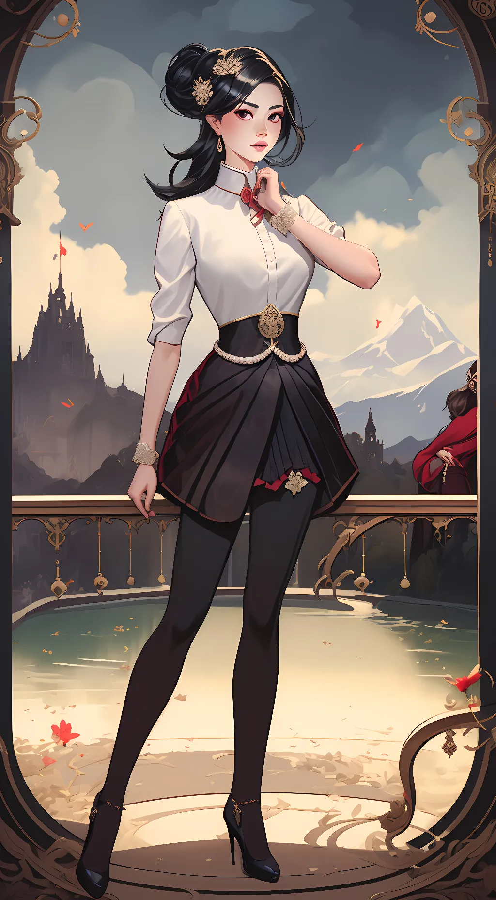 ai character: •|~🖤Bella🖤~|• background