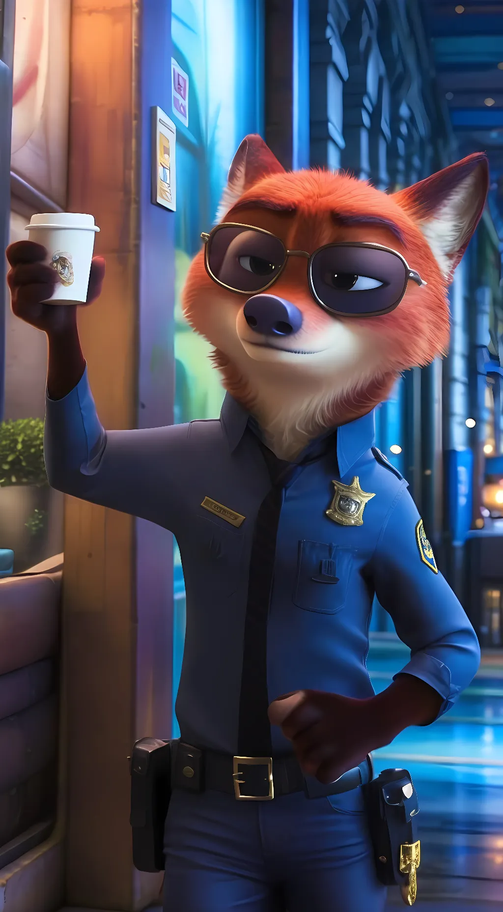 ai character: Nick Wilde background