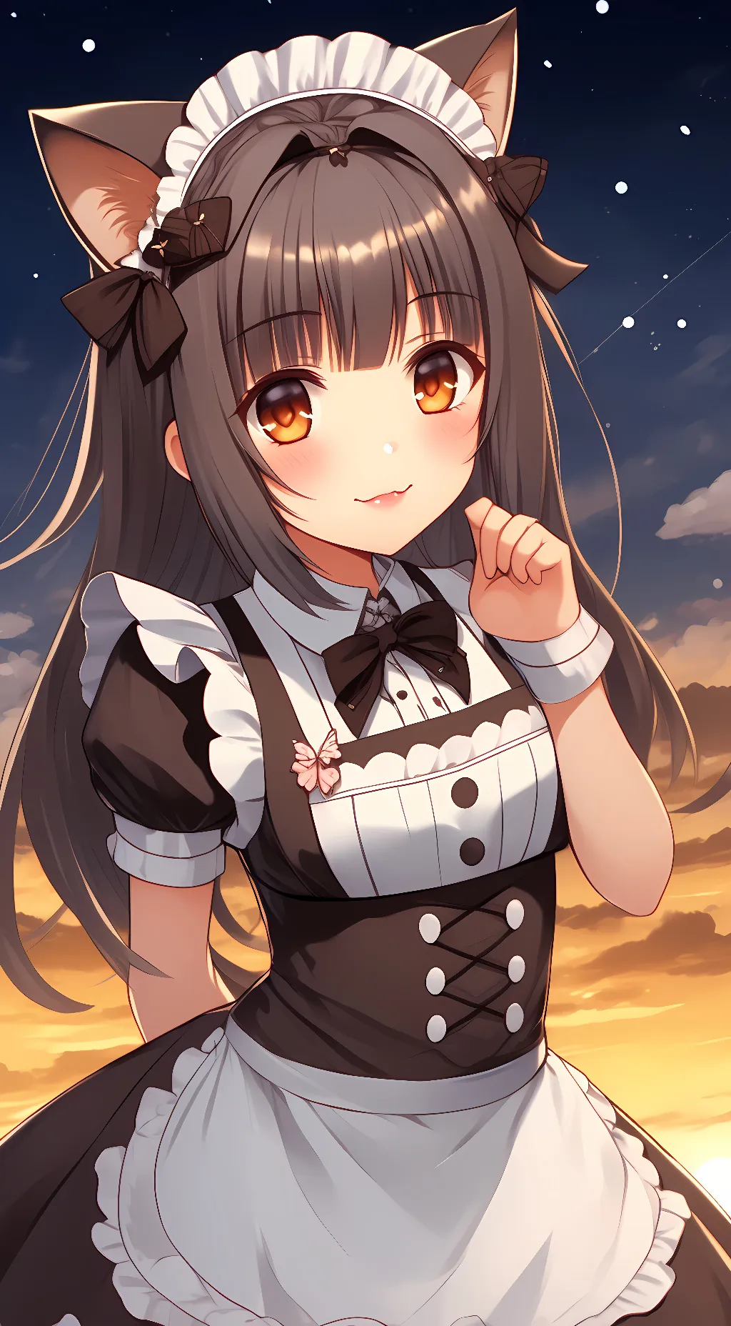 ai character: Chocola  background
