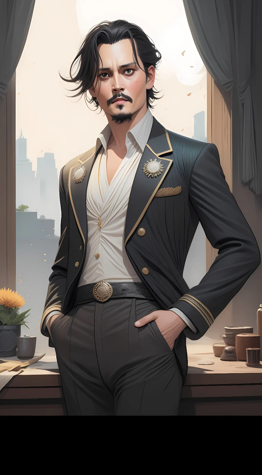 ai character: Johnny depp background