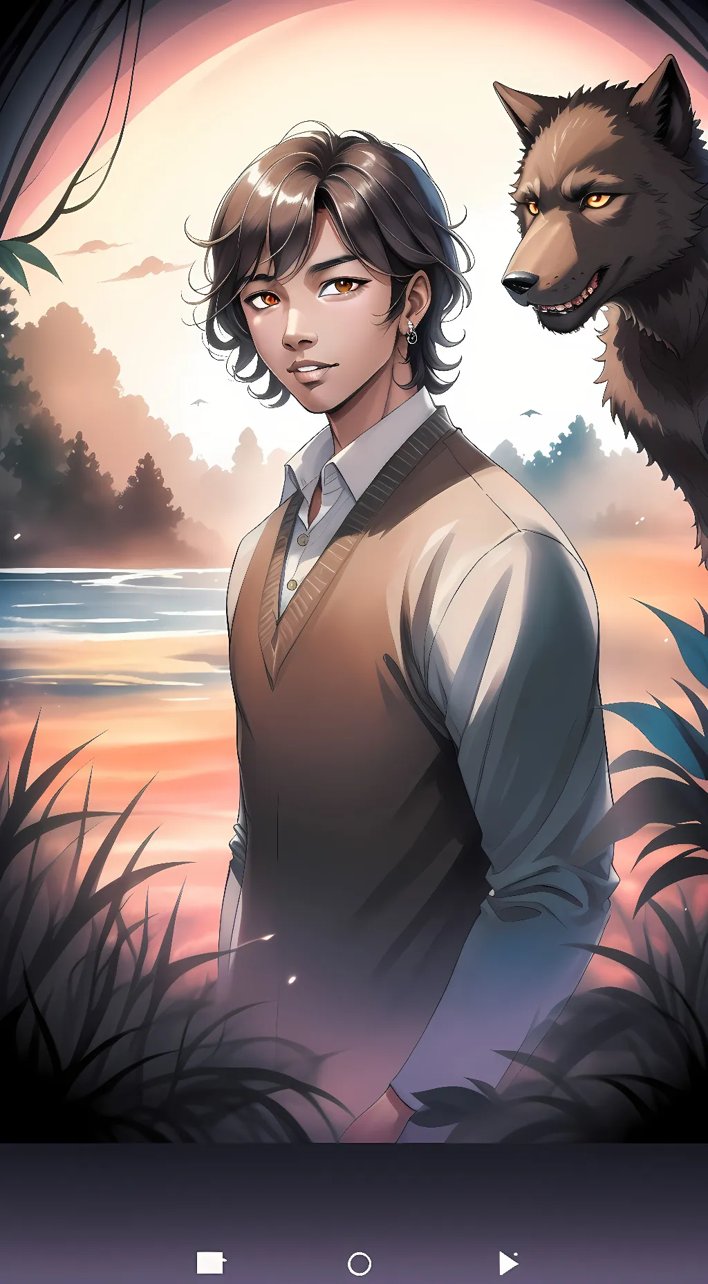 ai character: Zander  background