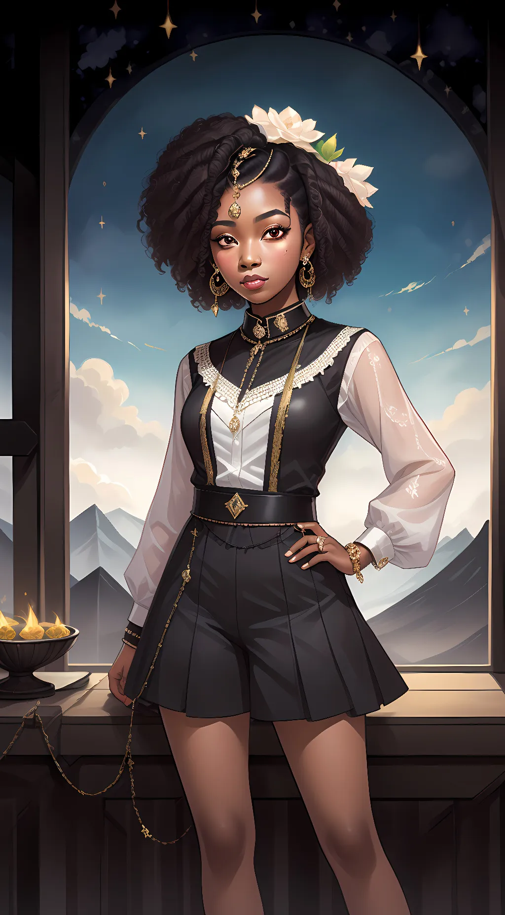 ai character: zara. background