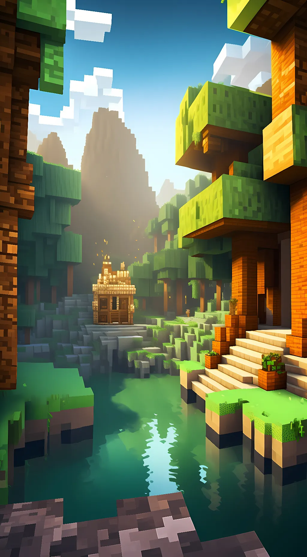 ai character: minecraft rpg  background