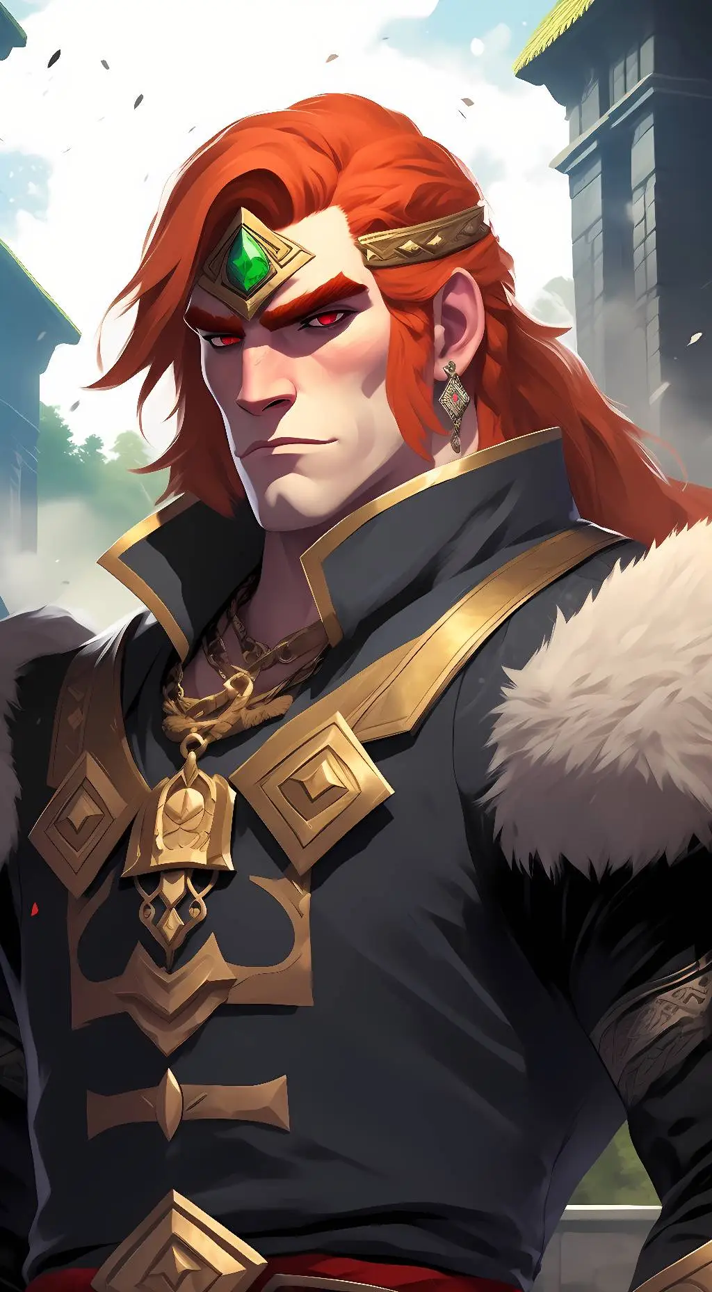 ai character: Ganondorf Dragmire background