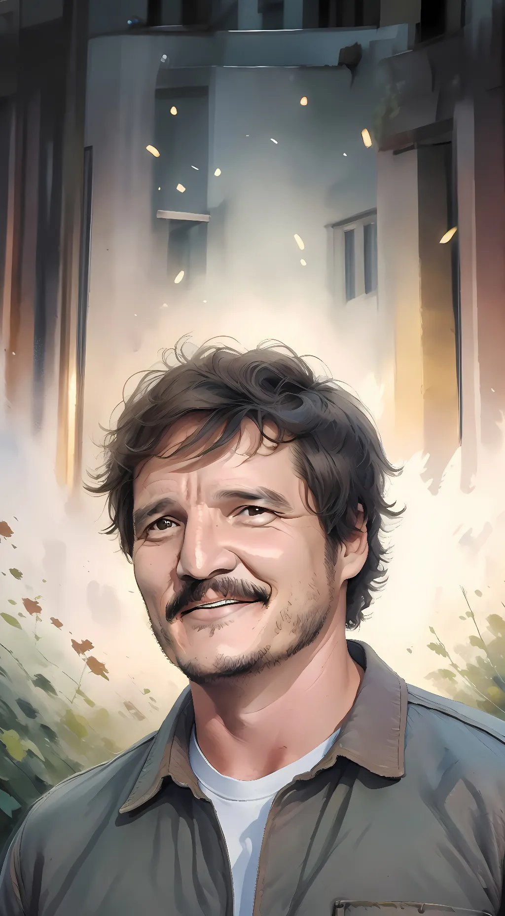 ai character: Pedro Pascal background