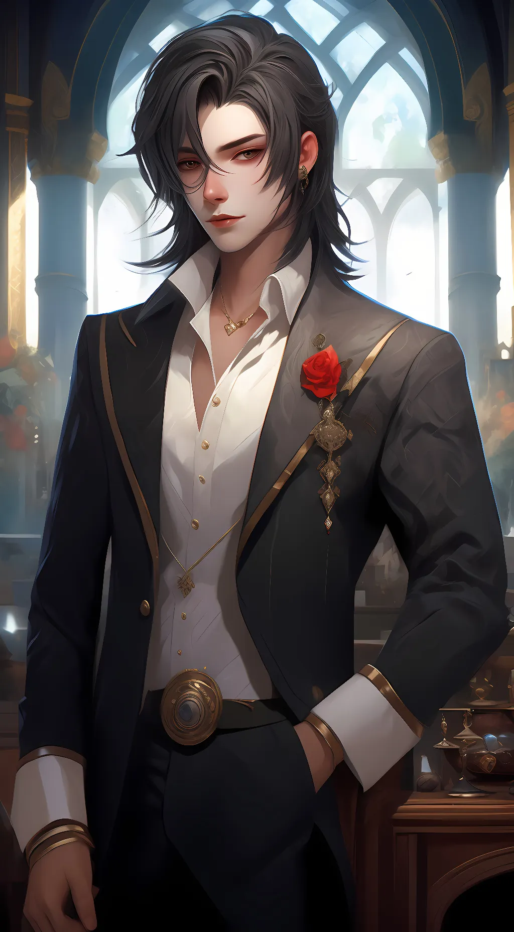 ai character: gyiu tomioka background