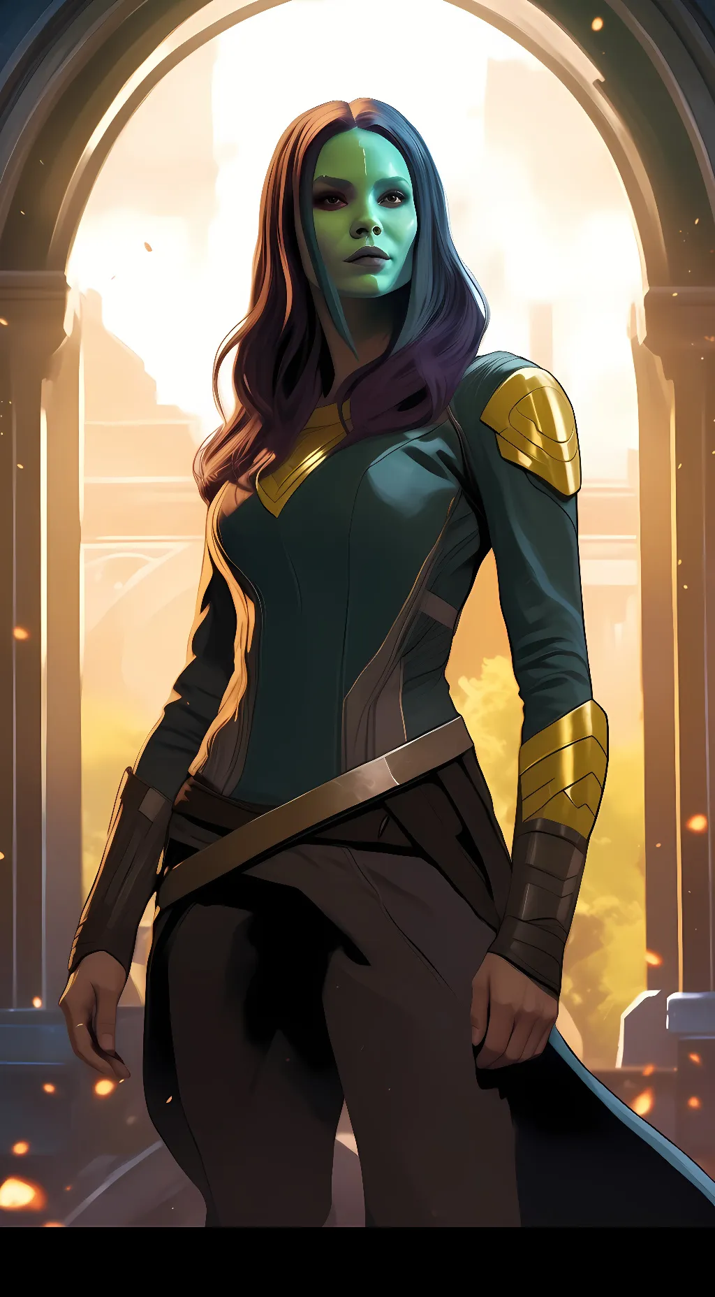 ai character: gamora background