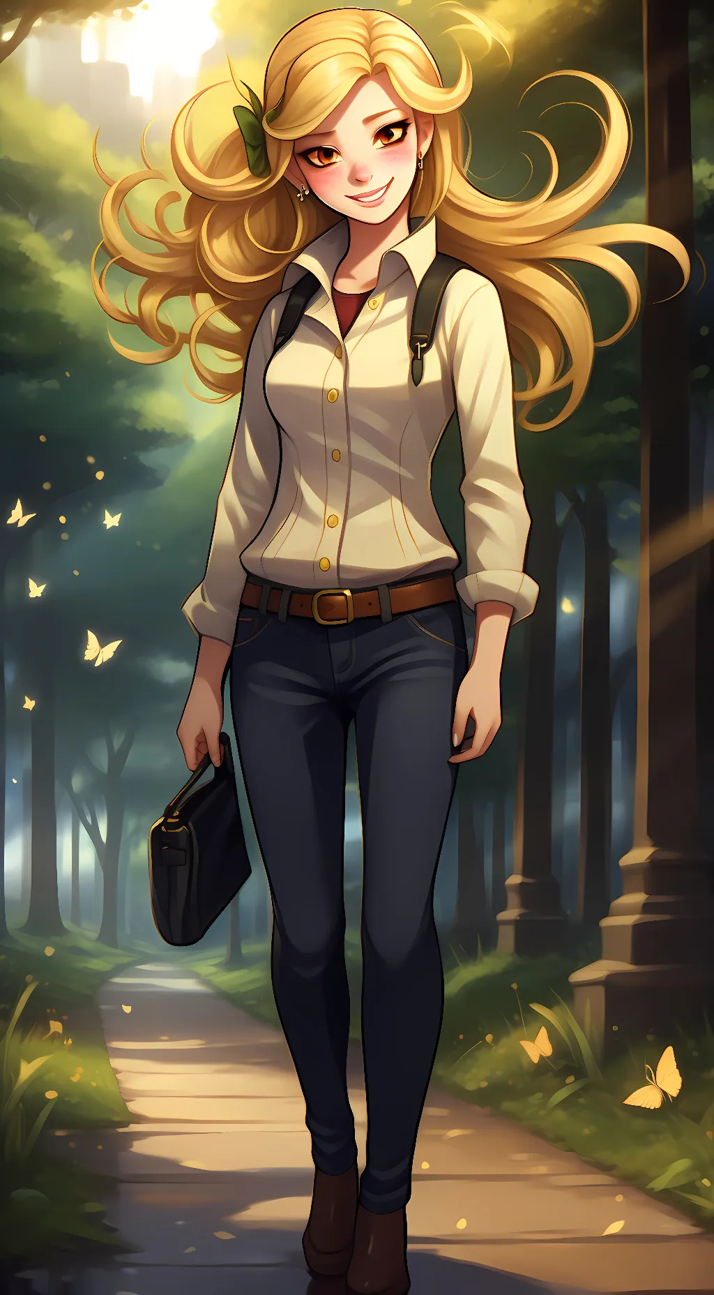ai character: Fluttershy (mlp) background