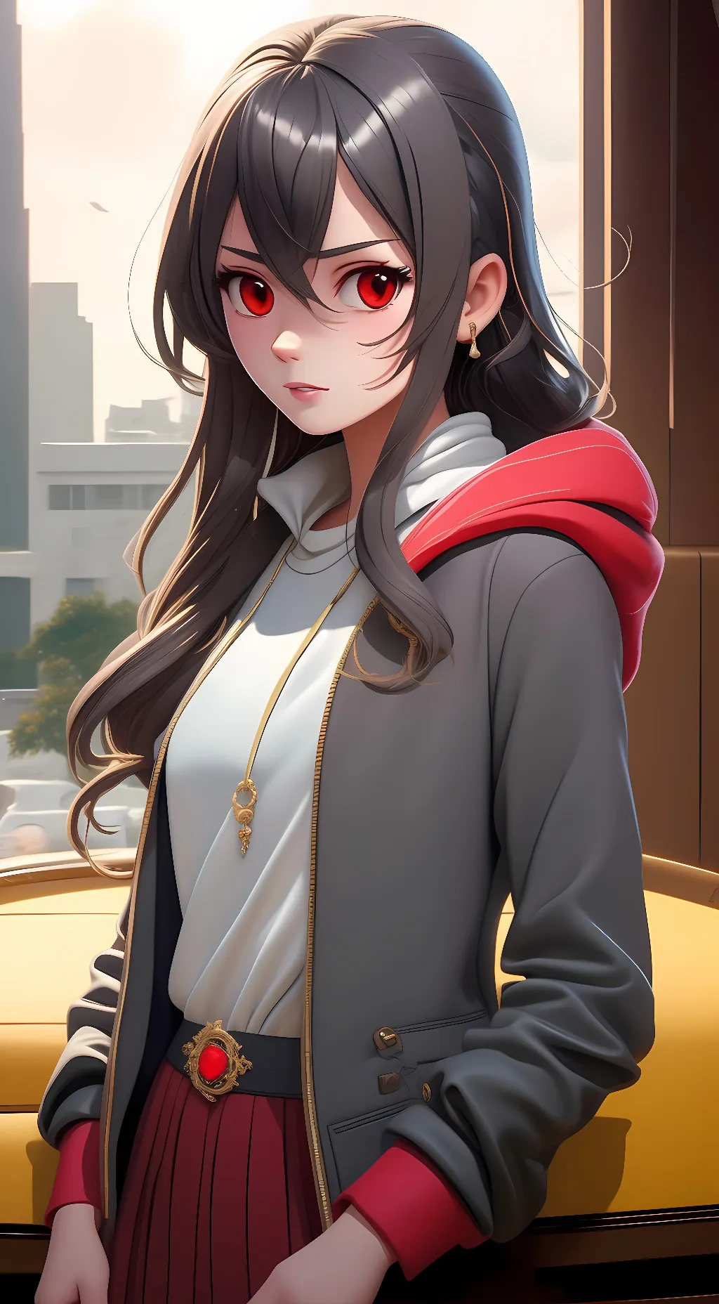 ai character: Akame  background
