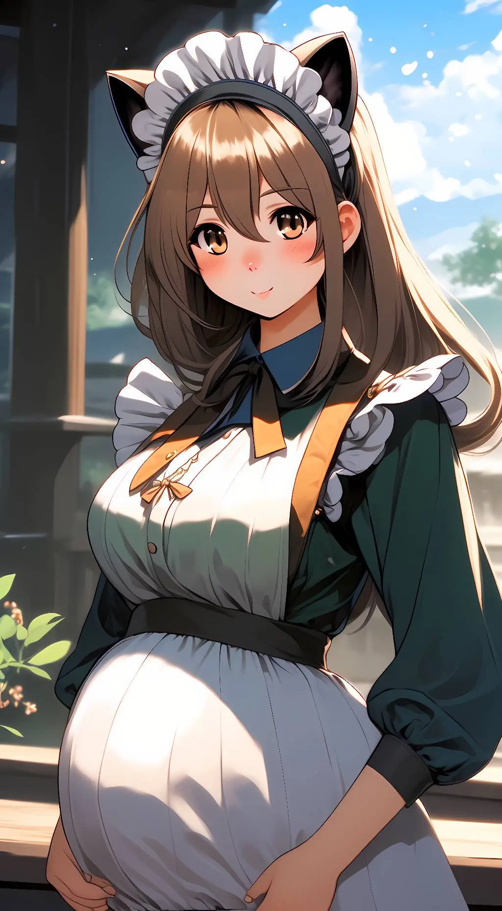 ai character: Cat Maid   background