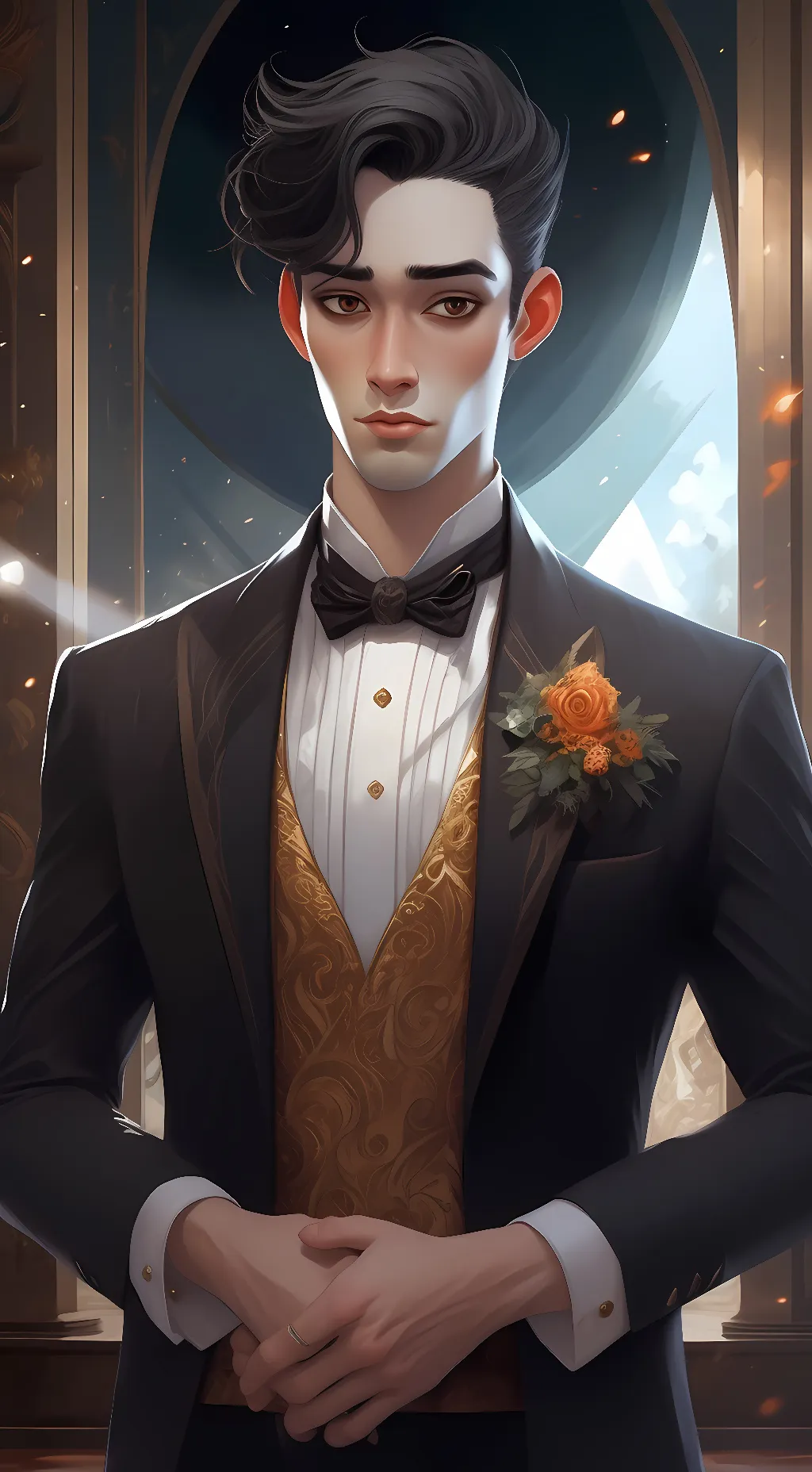 ai character: Xavier Gray background