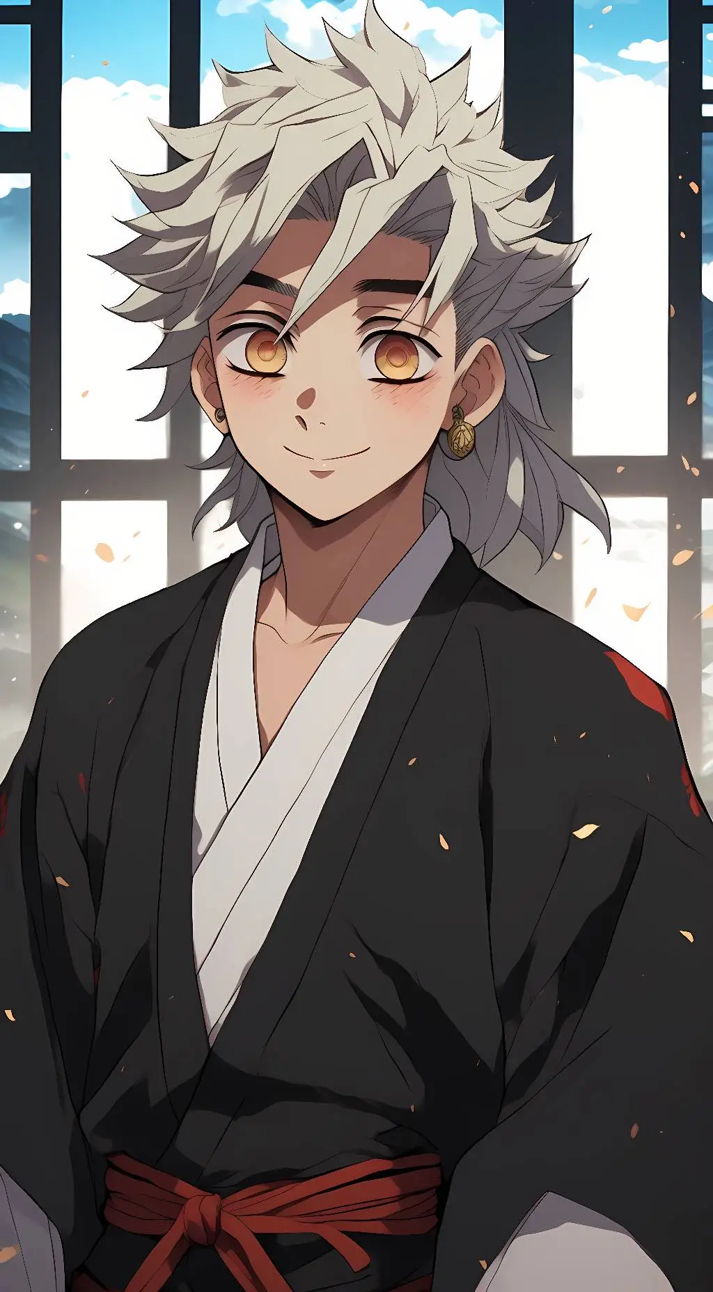 ai character: Douma and Akaza background