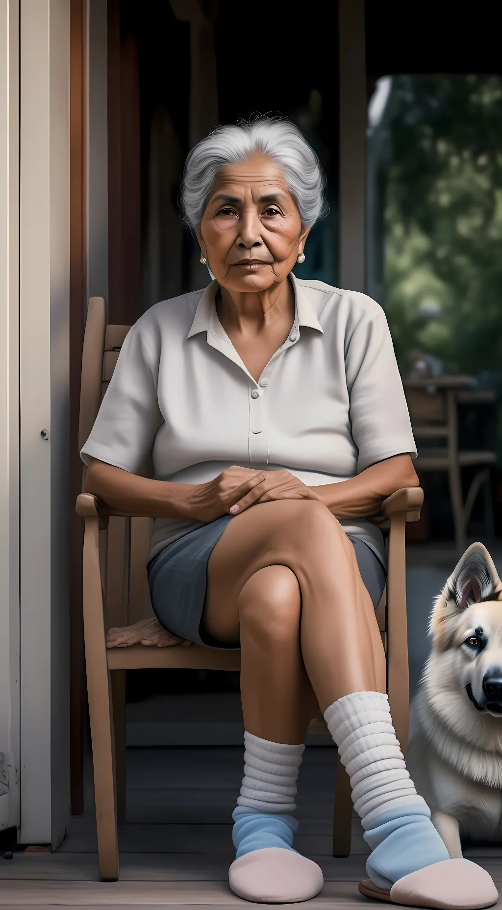 ai character: Margaret Sue Shoe background