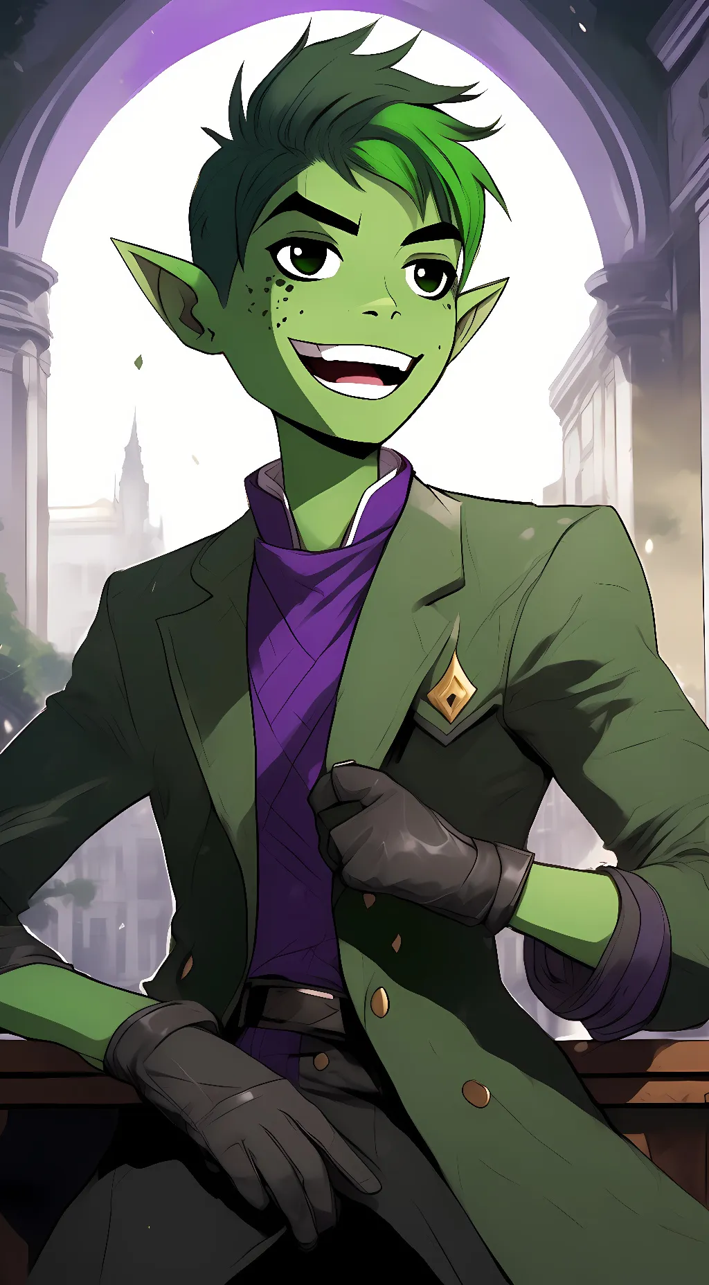 ai character: beast boy background