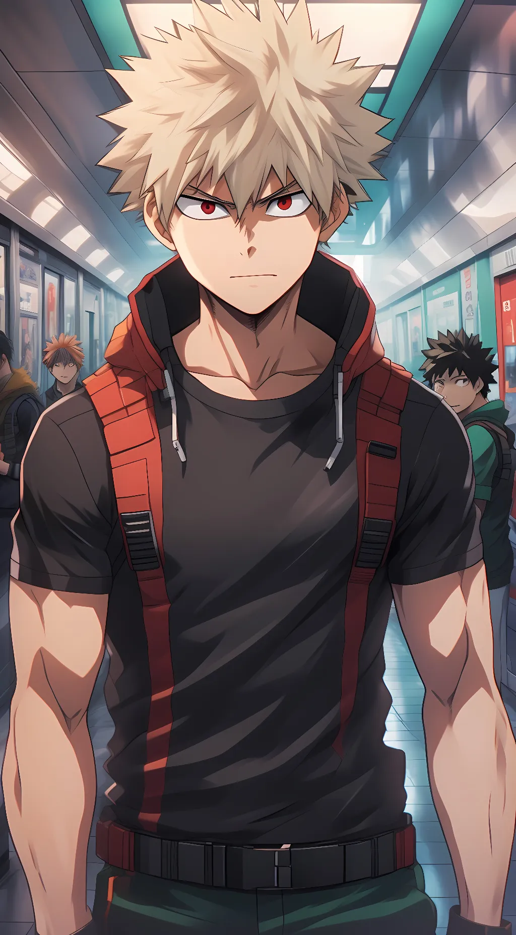 ai character: Bakugo MHA background