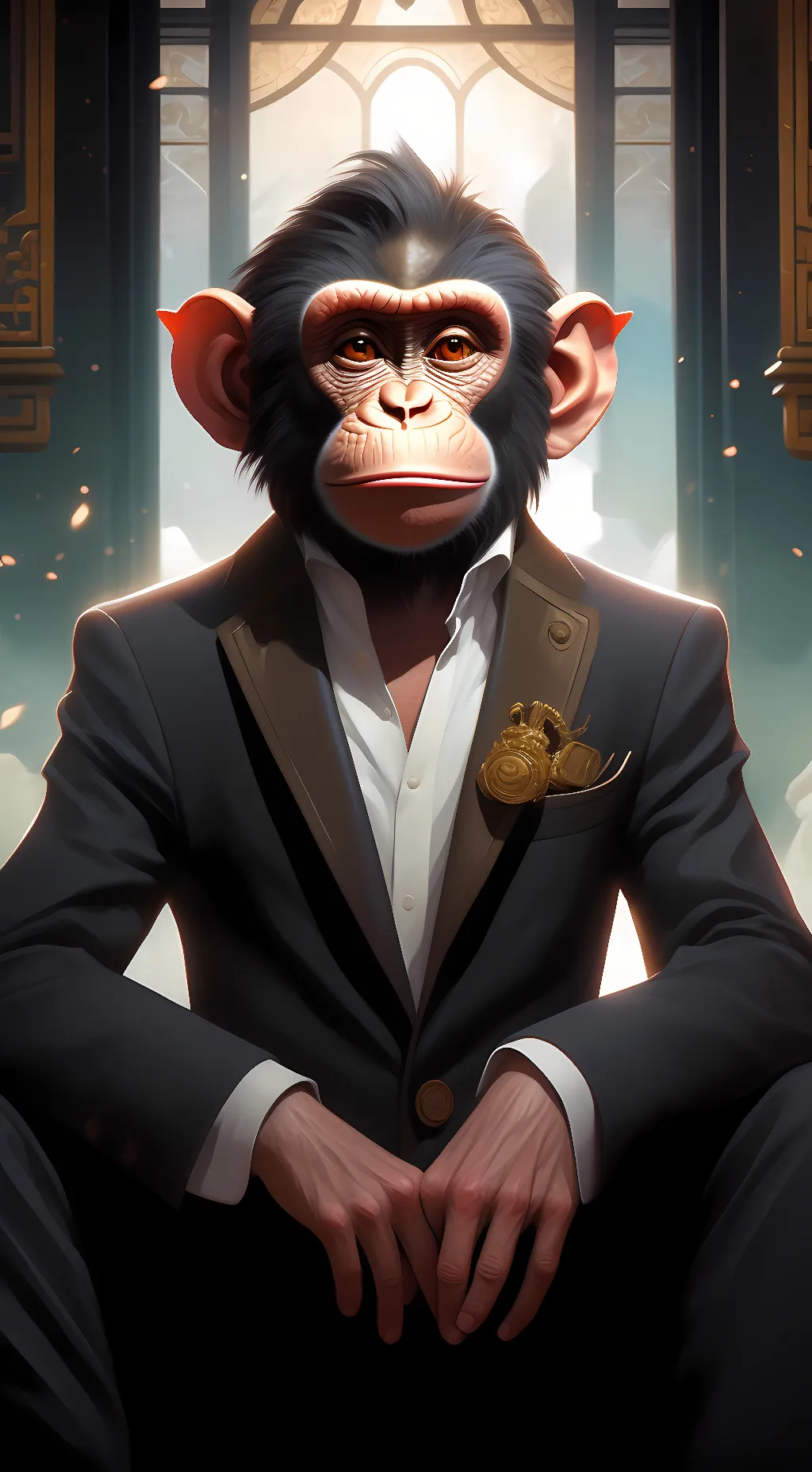 ai character: monkey  background