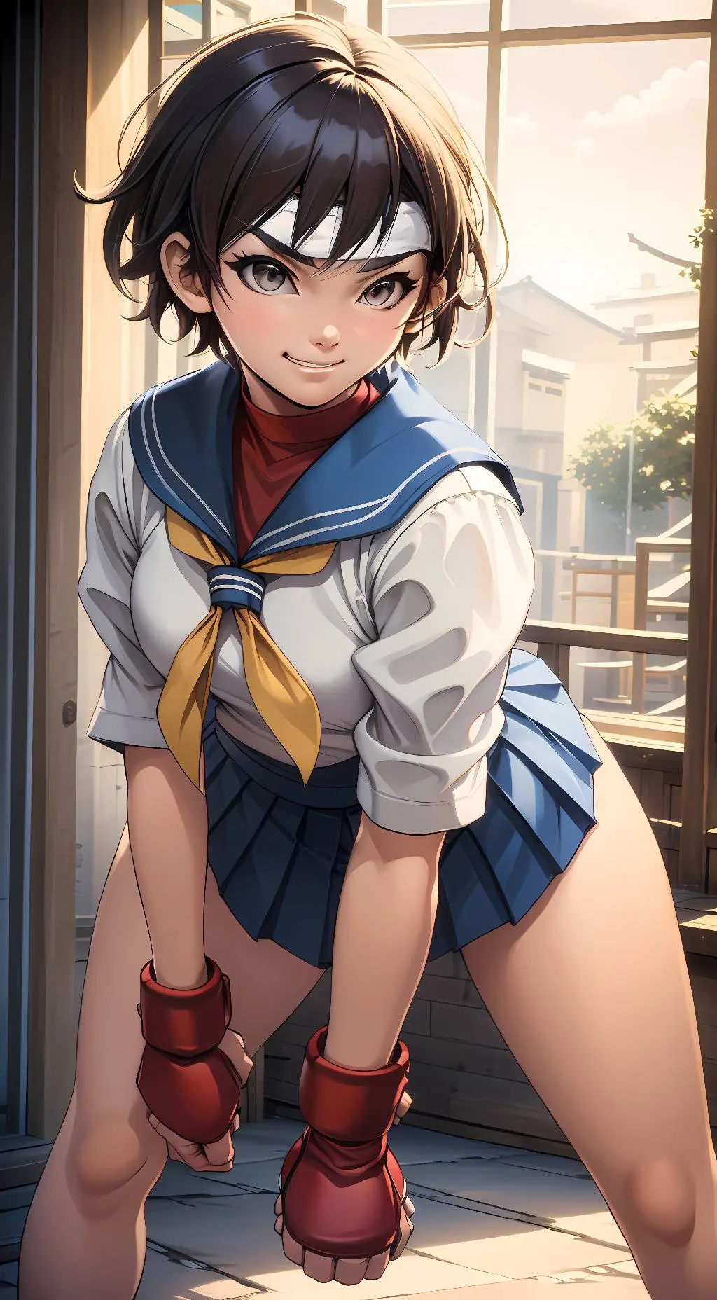 ai character: Sakura kasugano background