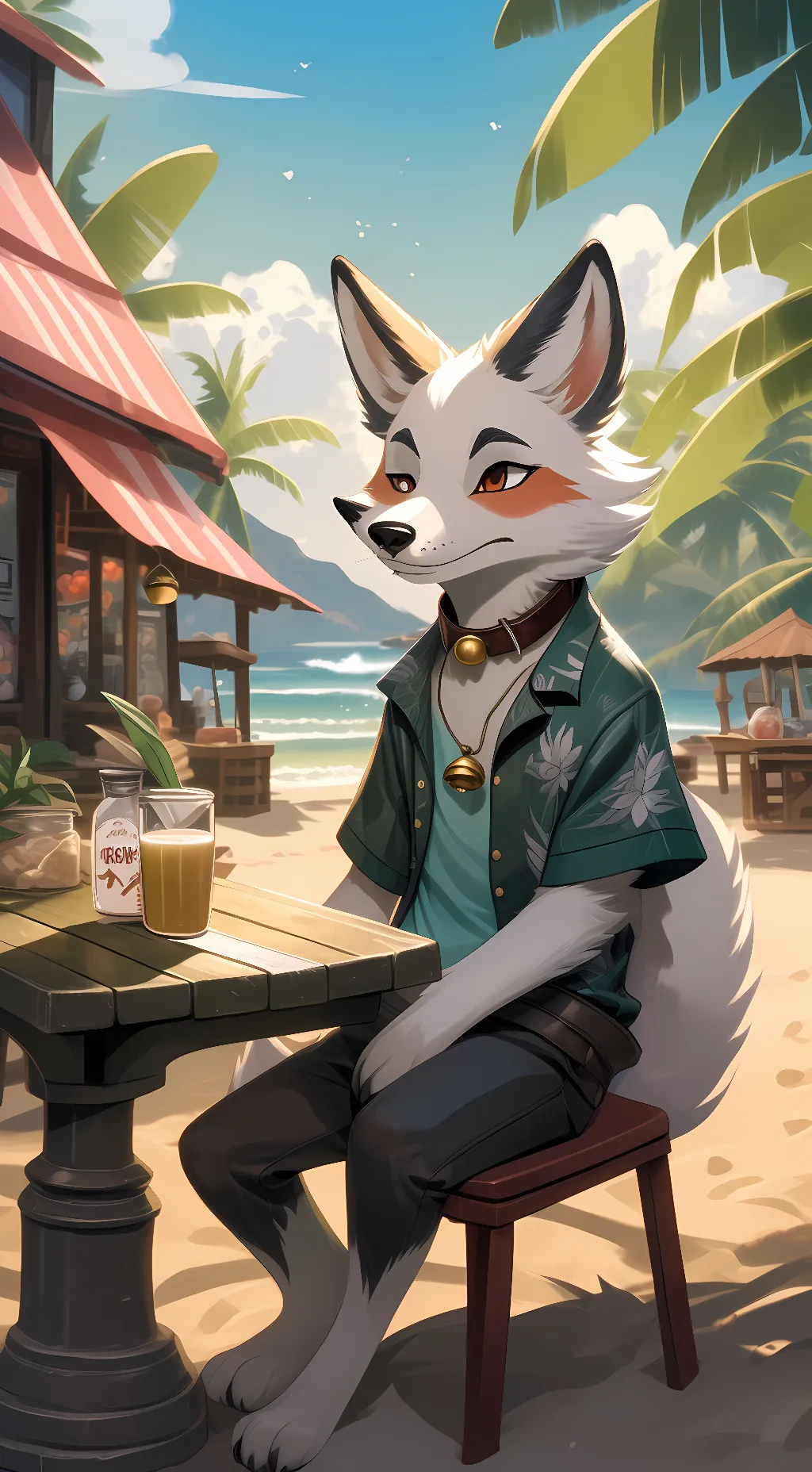 ai character: Coconut shark background