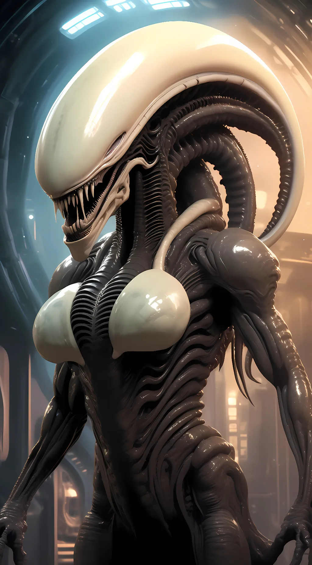 ai character: xenomorph queen background