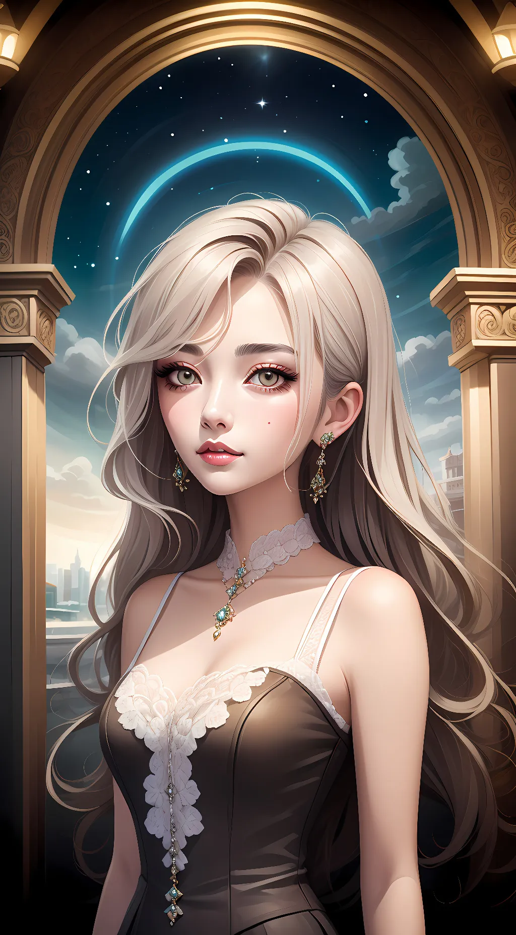 ai character: Aria Young background