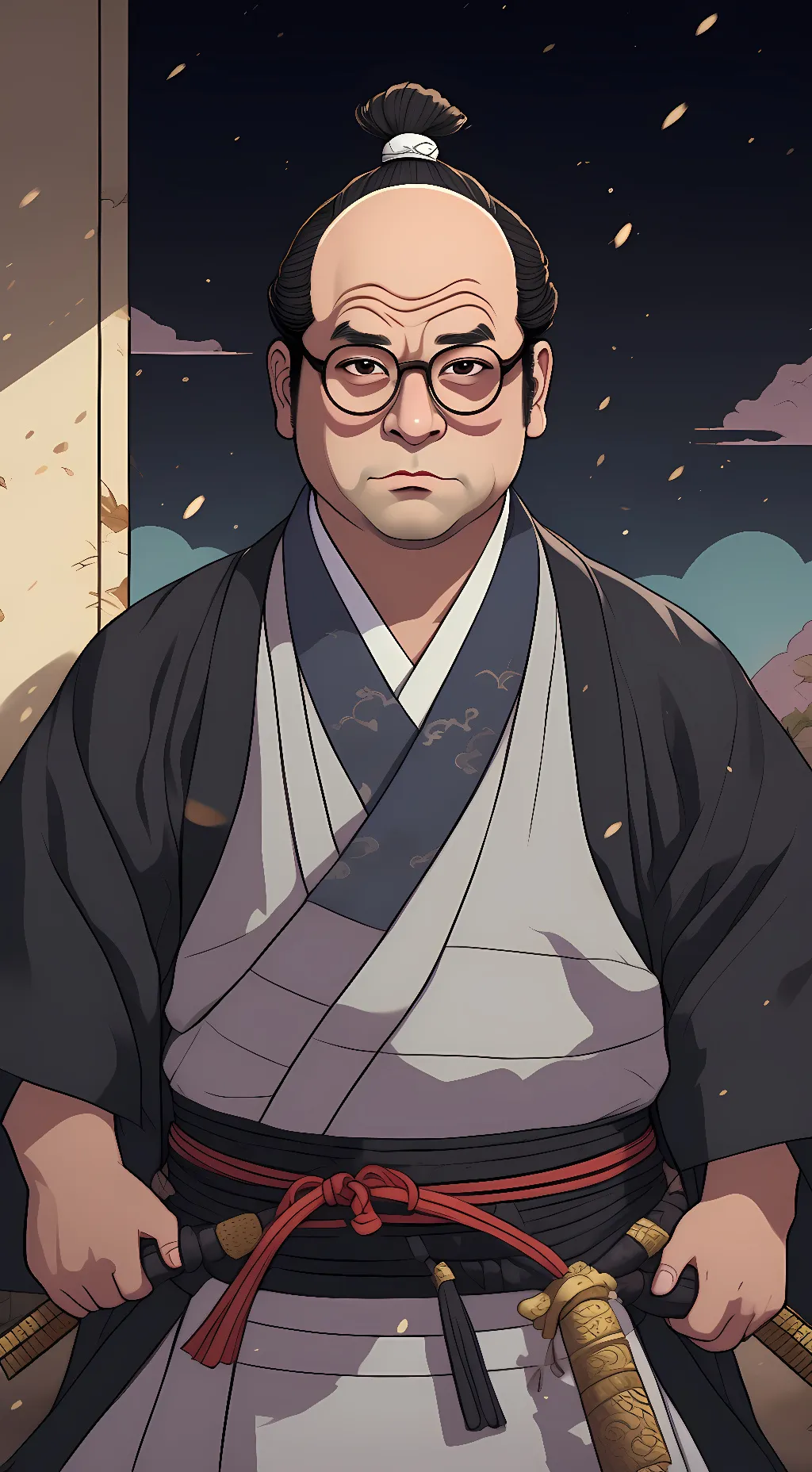 ai character: George Costanza background