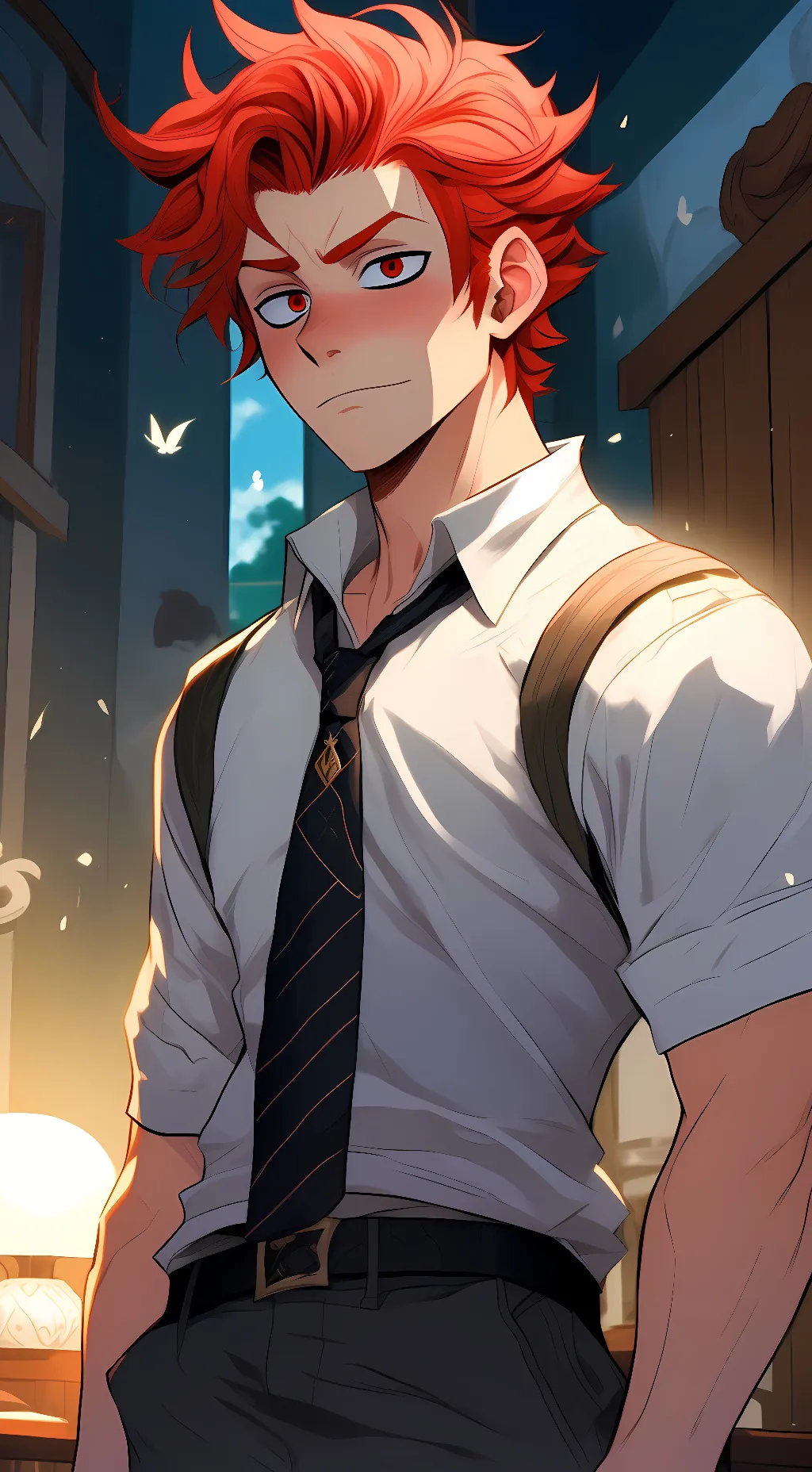 ai character: Eijiro Kirishima  background