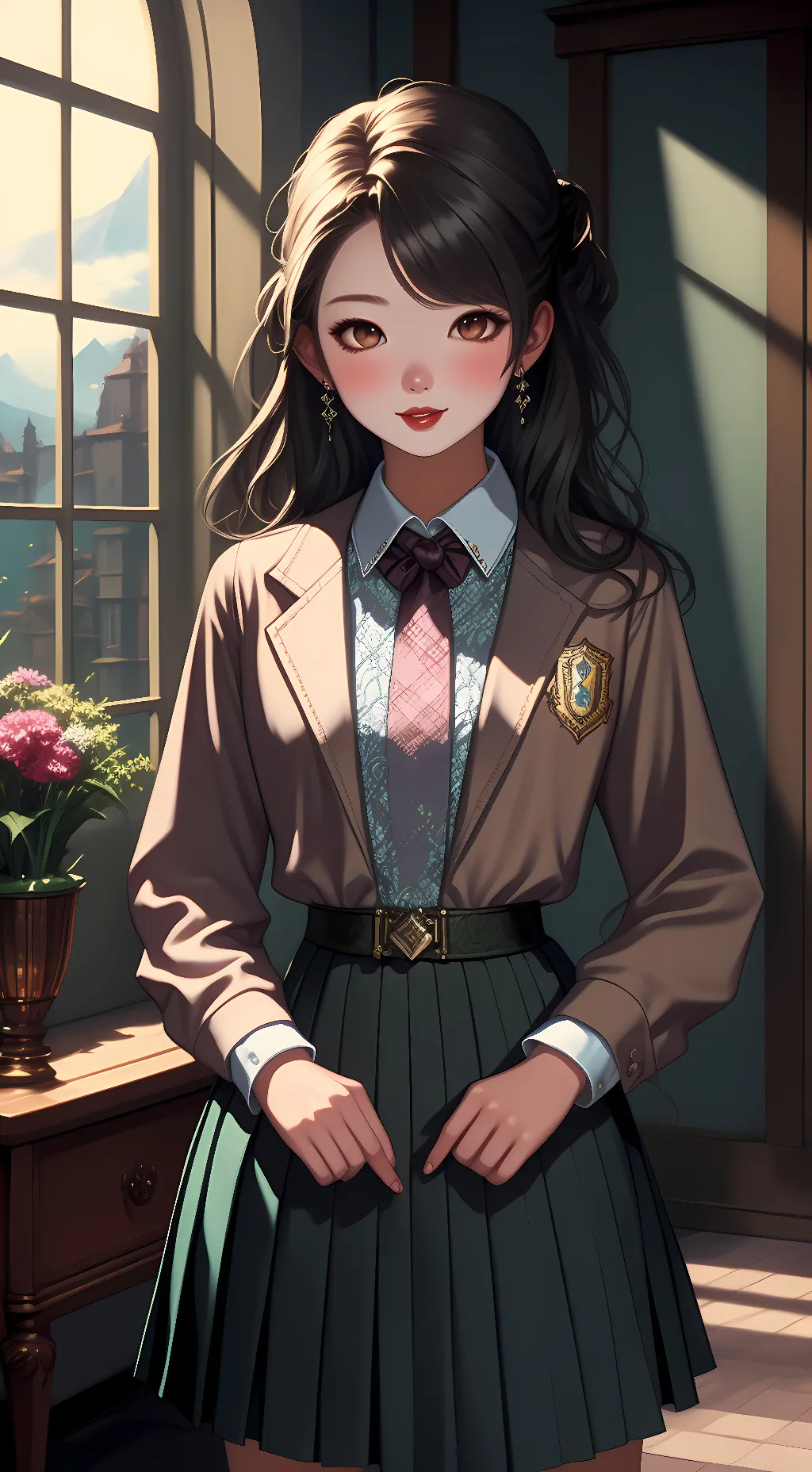 ai character: all girls school  background