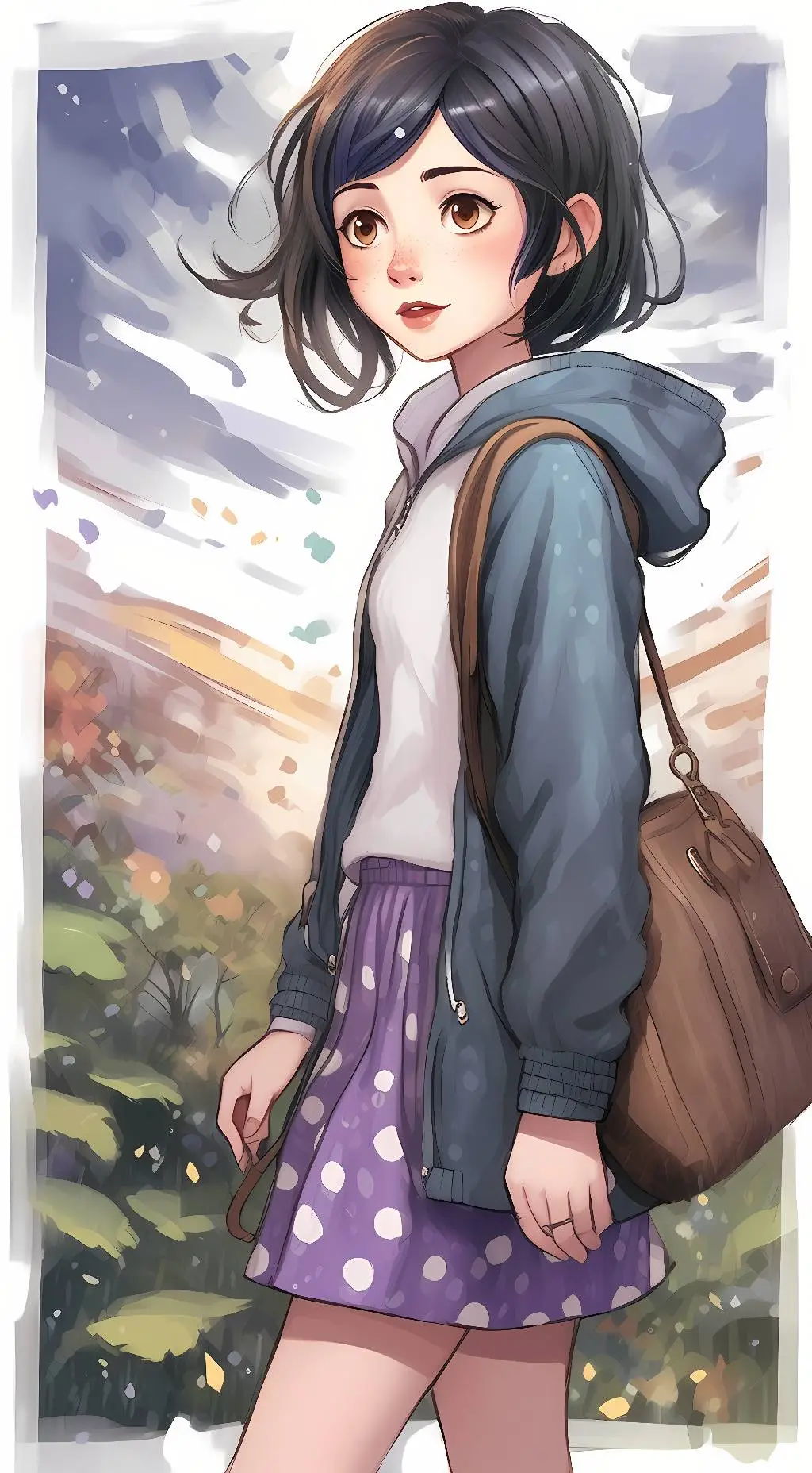 ai character: Coraline Jones background