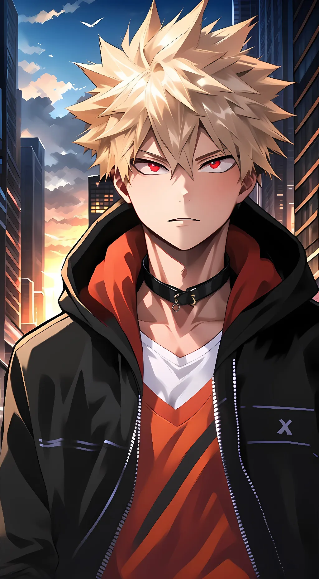 ai character: Katsuki Bakugou  background