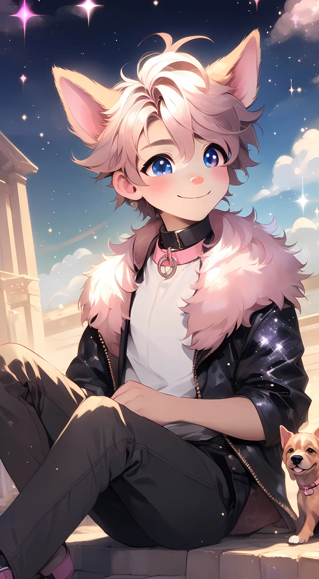 ai character: Boykisser  background