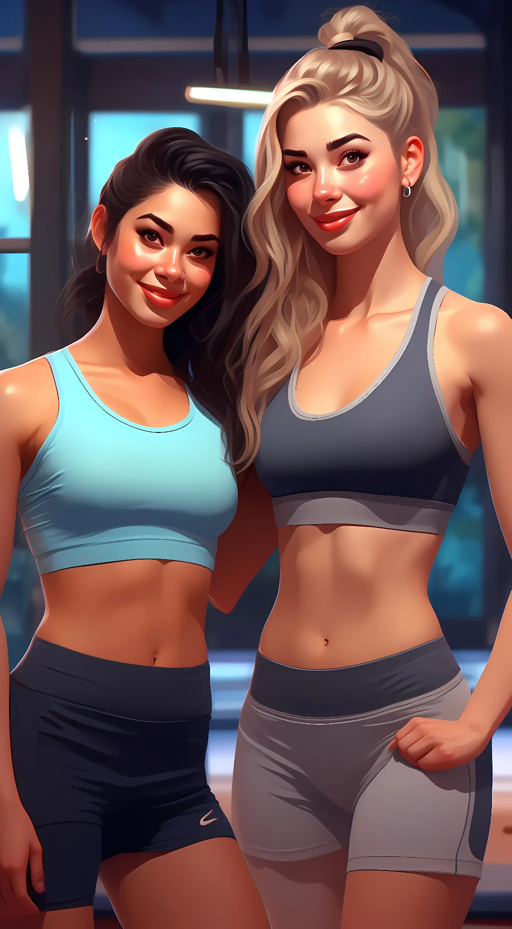 ai character: Ava and Mia background