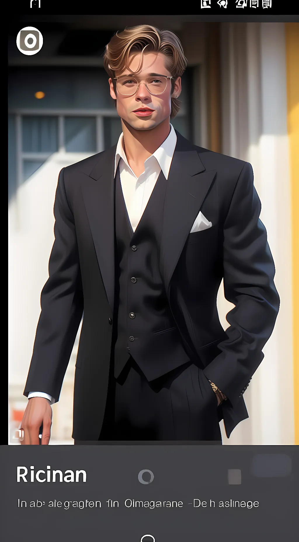 ai character: brad pitt background