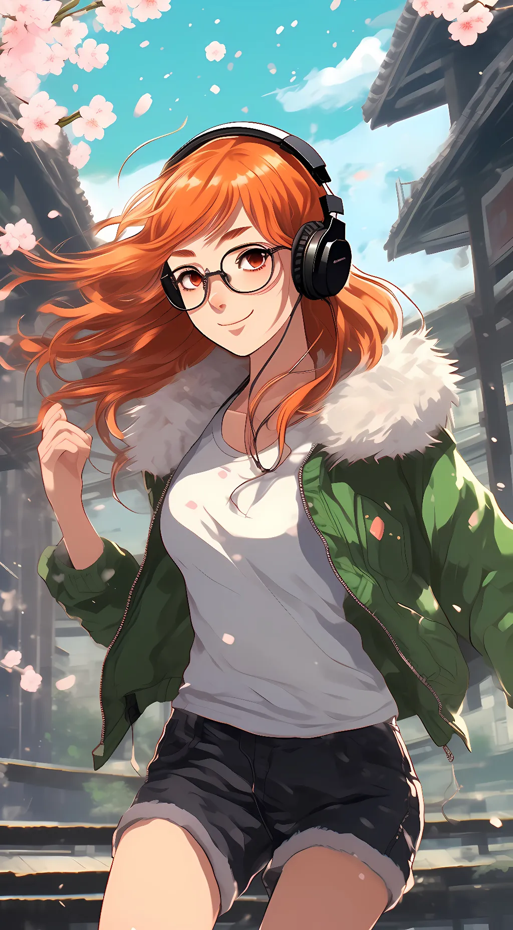 ai character: Futaba Sakura  background