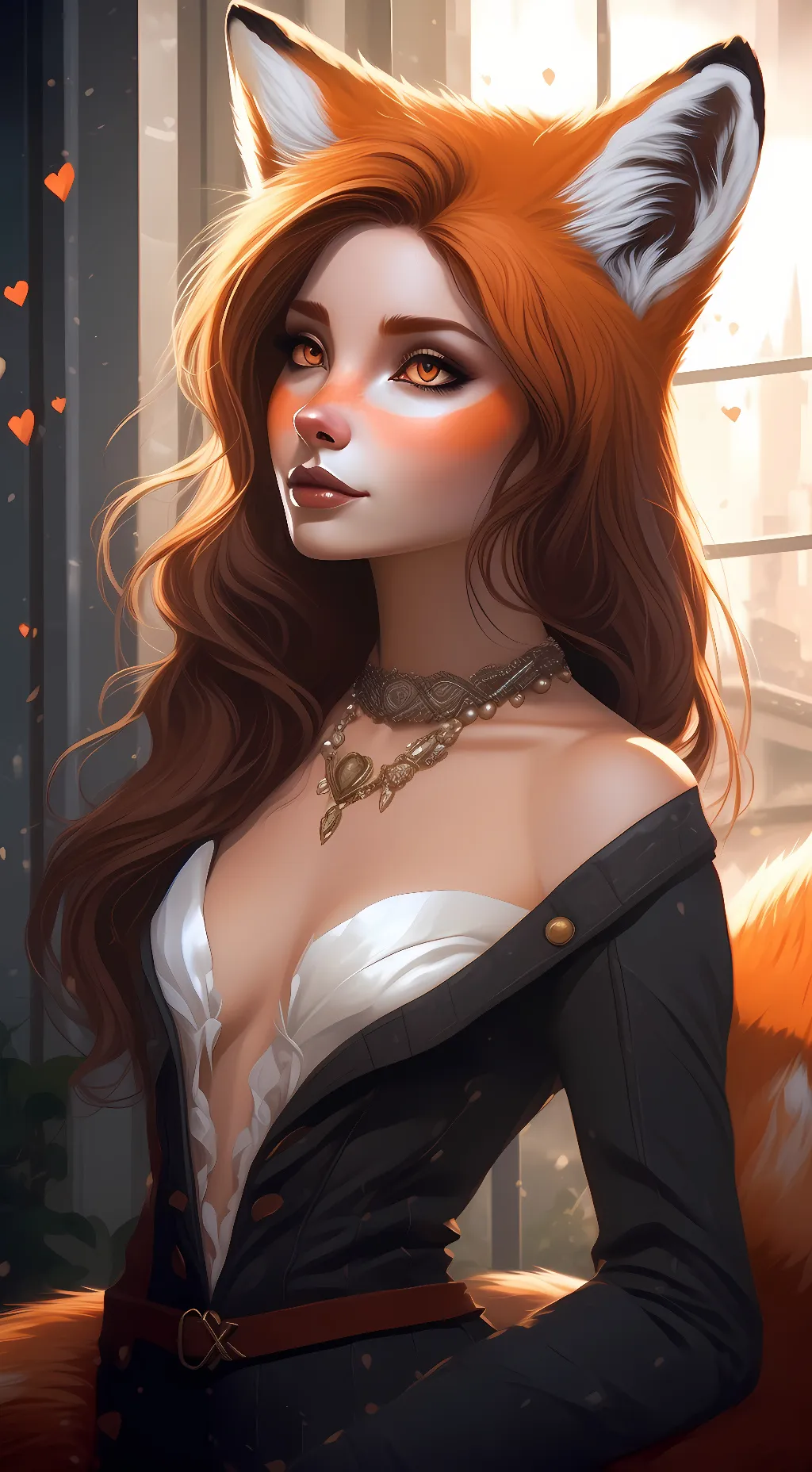 ai character: Sexy fox background