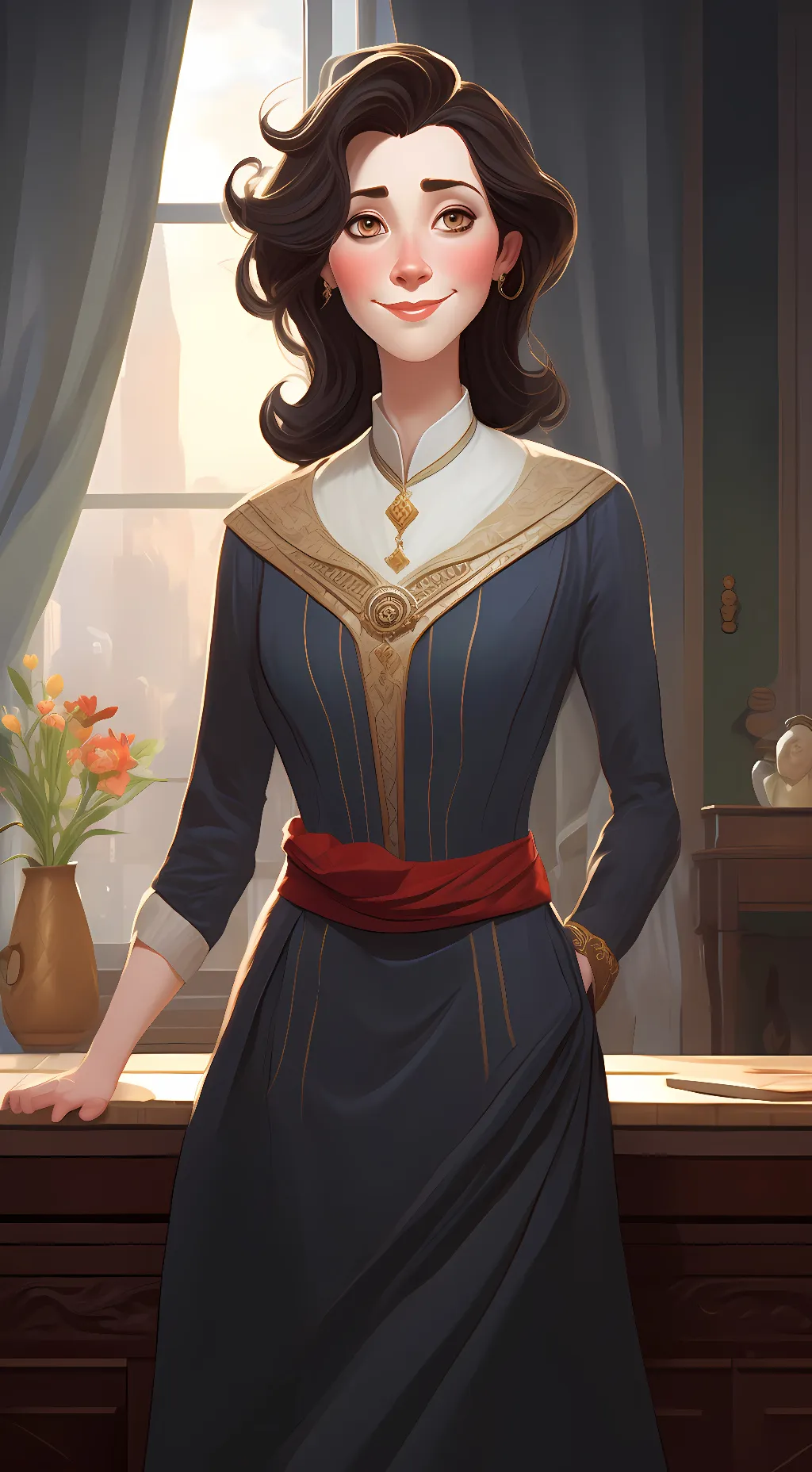 ai character: Doris  background